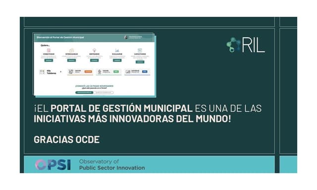 ¡Nuestro Portal de Gestión Municipal es una de las iniciativas más innovadoras del mundo!